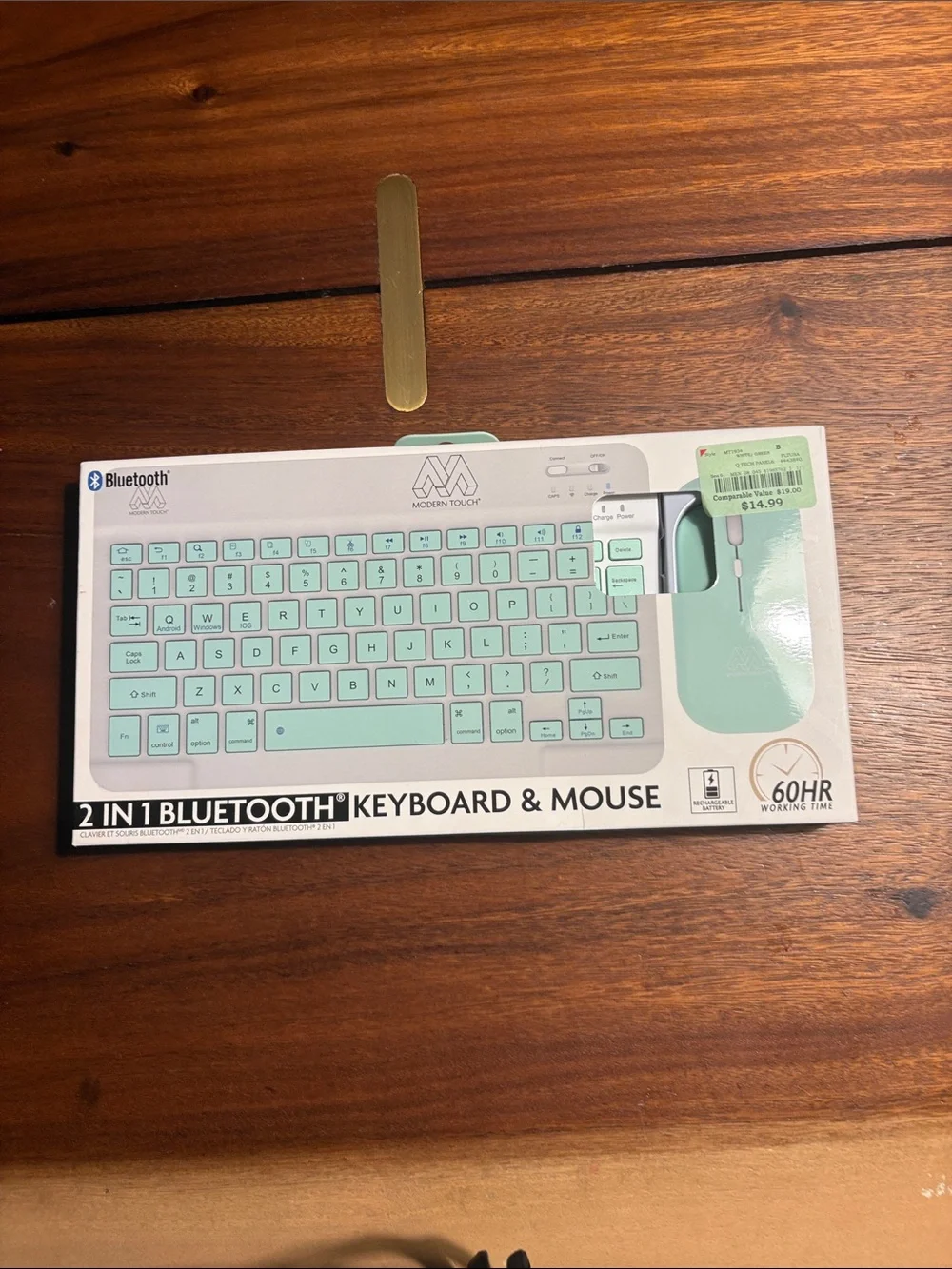 2-in-1 Bluetooth Tablet Keyboard & Mouse - Mint